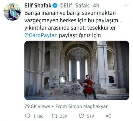 Elif Şafak ermənilərə DƏSTƏK OLDU - FOTO