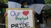 Nyu-Yorkda Fransa və Makronun anti-islam mövqeyinə yağış altında etiraz - FOTO